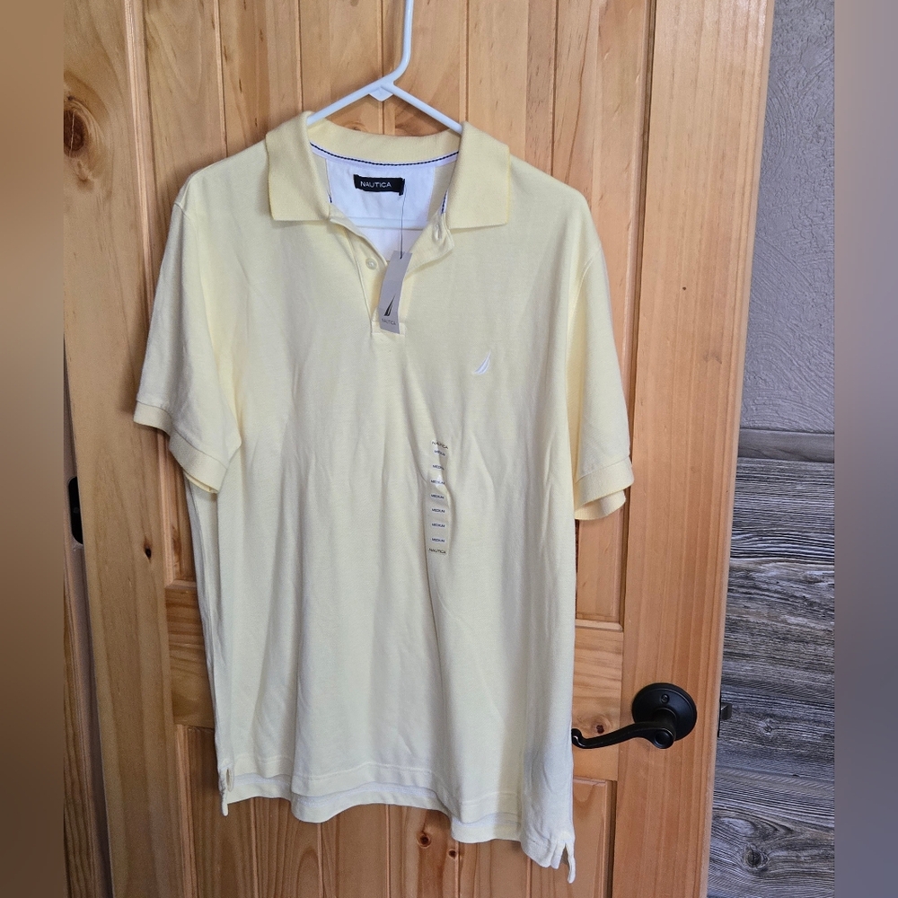 NWT Mens Size M Nautica Polo Shirt  Yellow